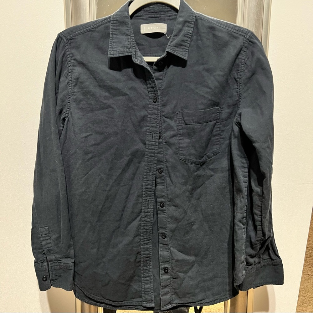 Everlane 100% Cotton Dark Blue Button Down Shirt
